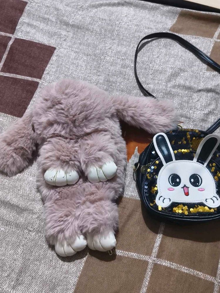 Cute Bunny Phone Case &amp; Bag Set