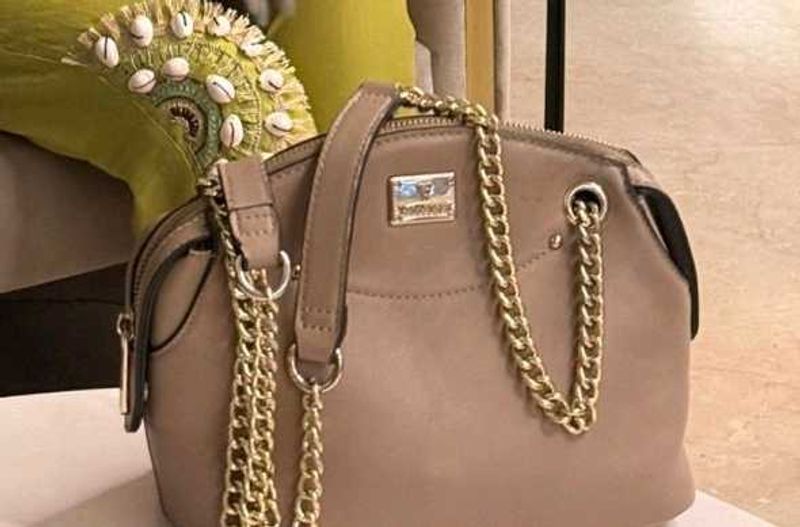 Van Heusen beige Shoulder Bag with Gold Chain
