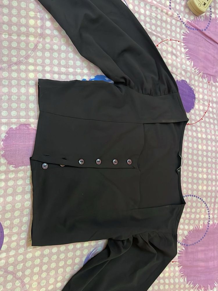 Chic Black Long Sleeve Top
