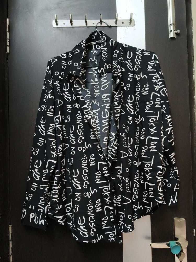 Graphic Print Blazer