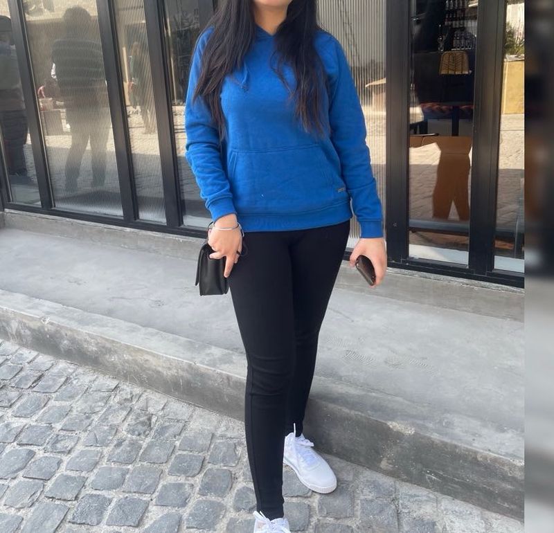 Roadster Royal Blue Sweatshirt Hoodie- Size s
