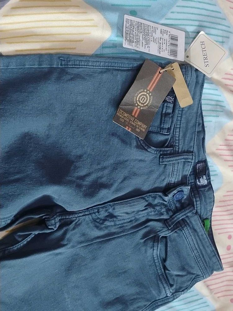 Comfortable Blue Stretch Pants