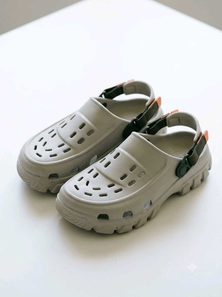 Comfortable Light Grey Clogs