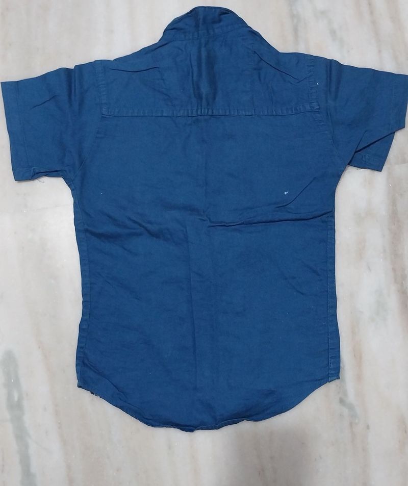 Boys' Blue Short Sleeve Shirt