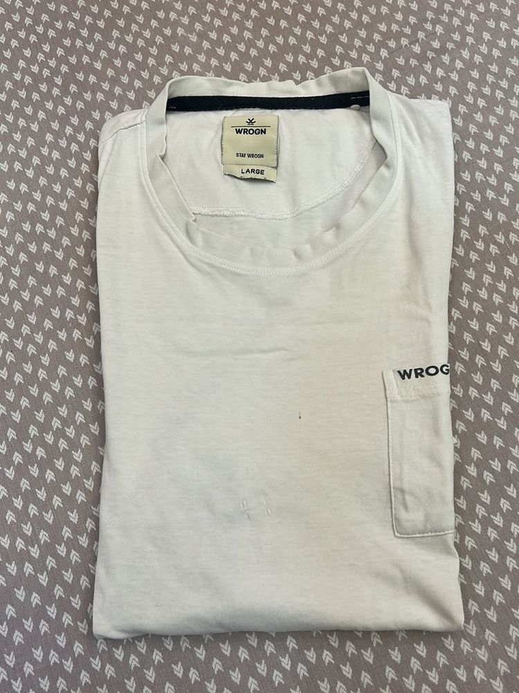 WROGN White Casual T-Shirt