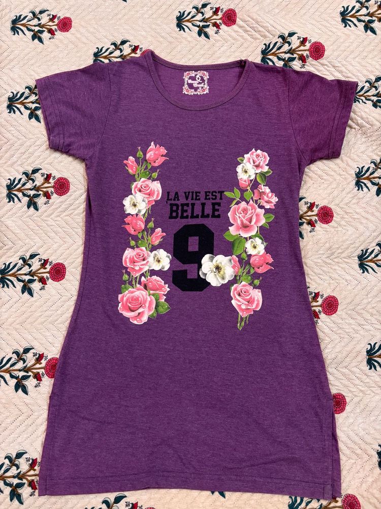 Purple Graphic T-Shirt