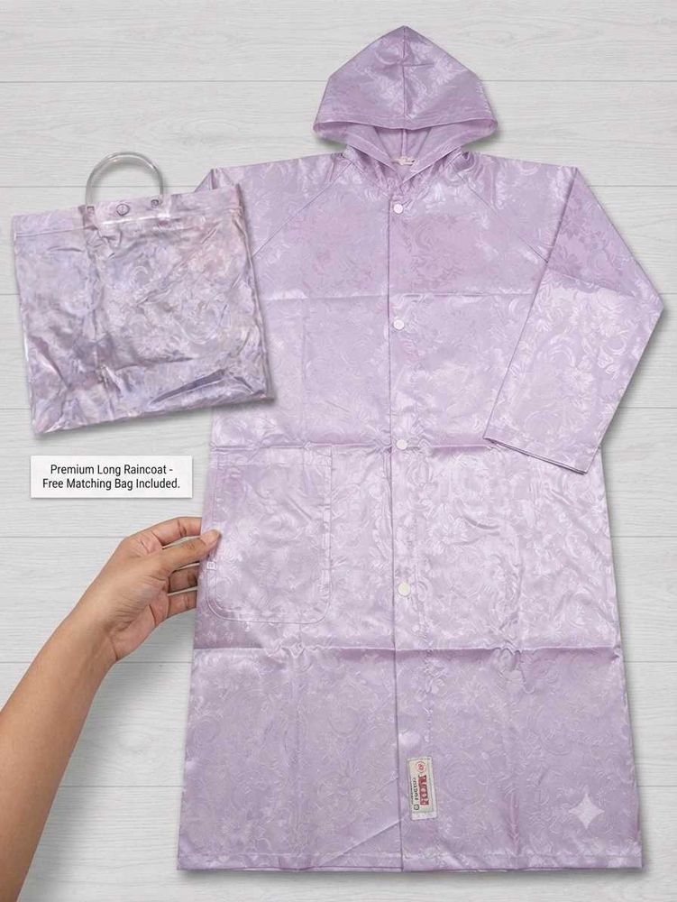 Premium Lilac Raincoat with Bag