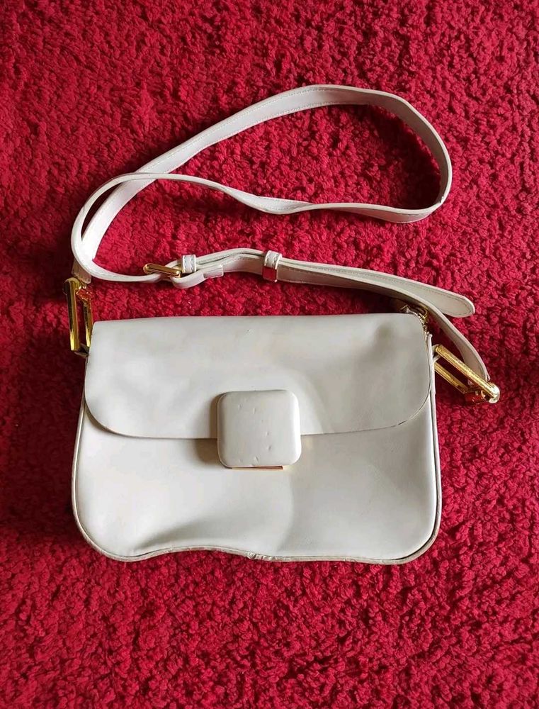 Cream Shoulder Bag