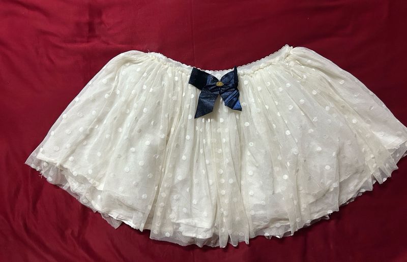 Cute White Polka Dot Skirt