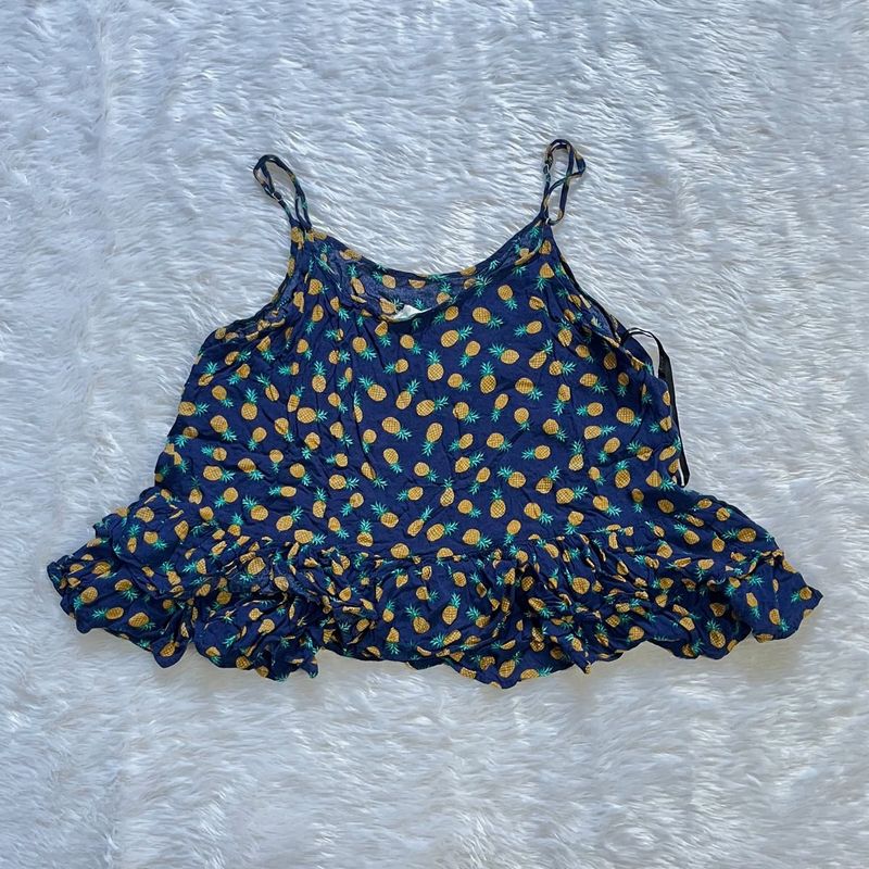 Cute Pineapple Print Cami Top