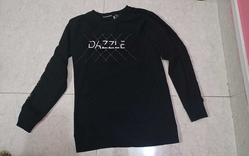 Black Long Sleeve "Dazzle" T-Shirt