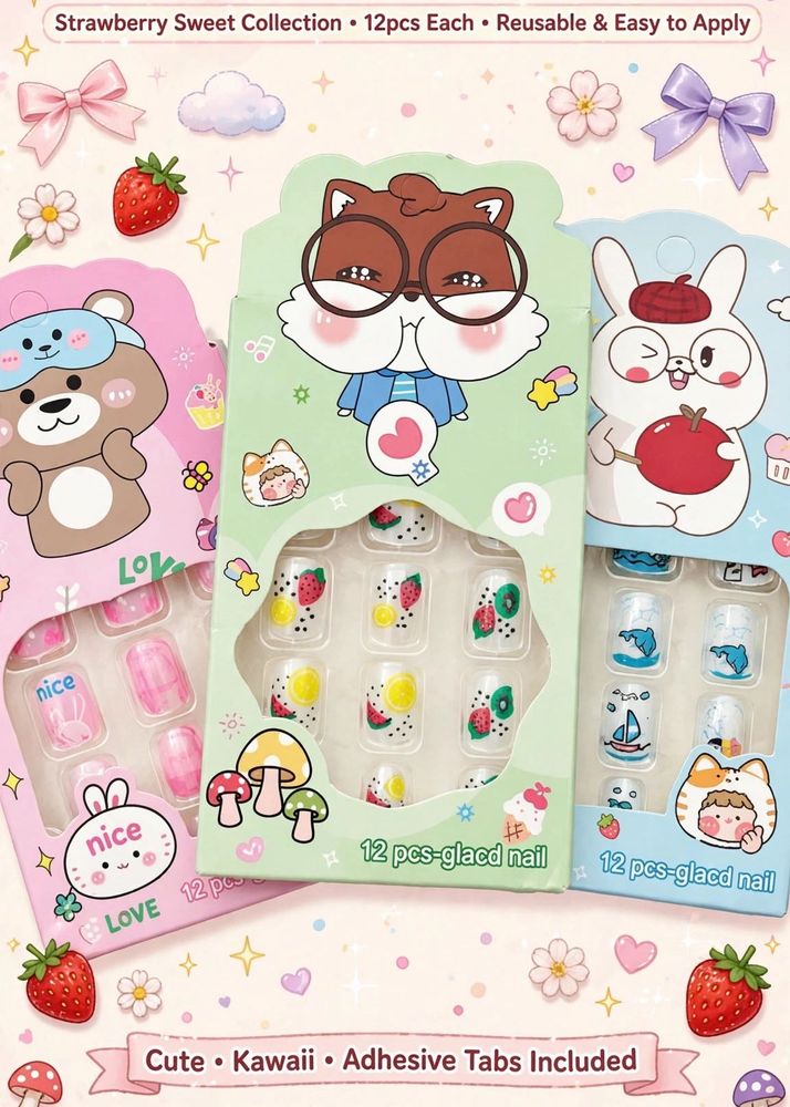 Cute Kawaii Press-On Nails