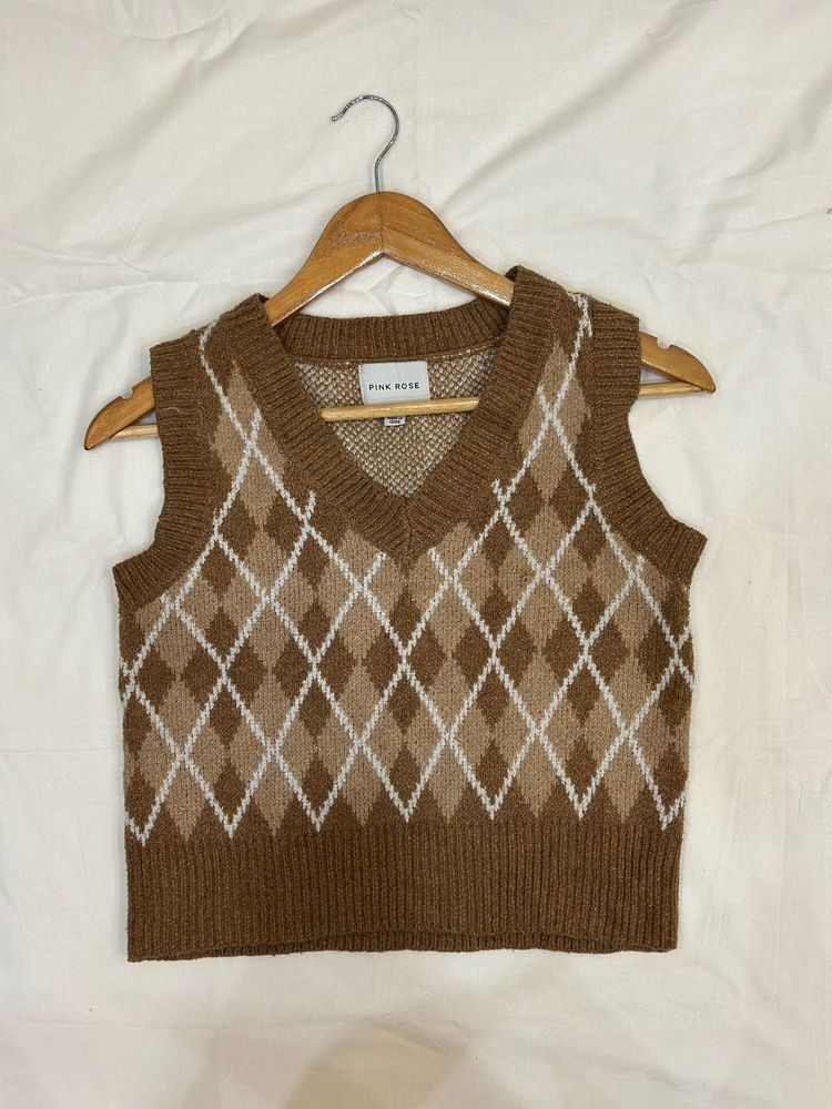 Argyle Knit Vest