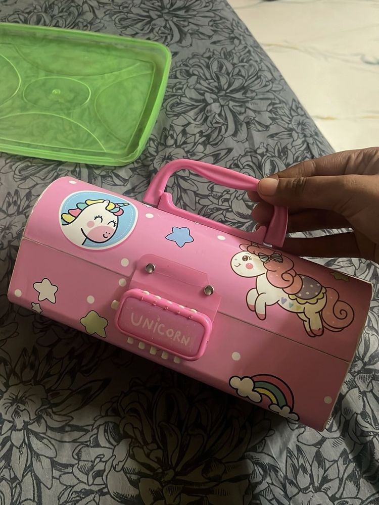 unicorn pencil box used