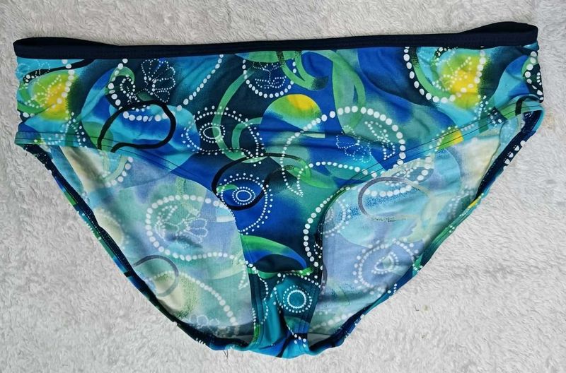 Blue Tropical Print Bikini Bottom ♥️