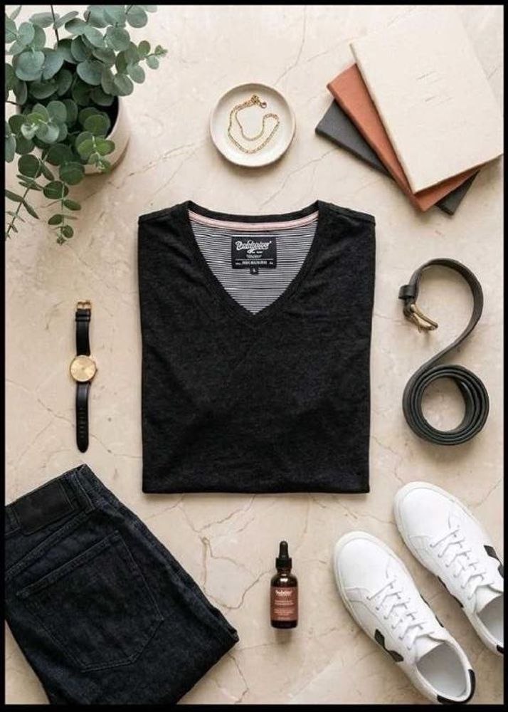 Light Blue Speckled T-Shirt