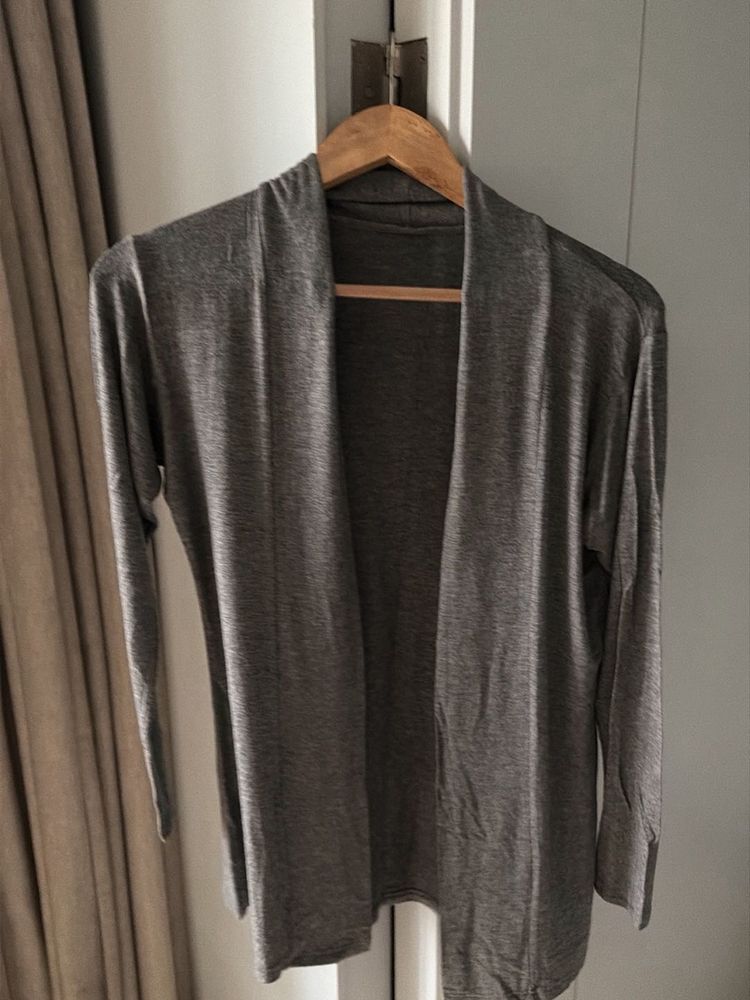 Grey Buttery Soft Open Front Shrug