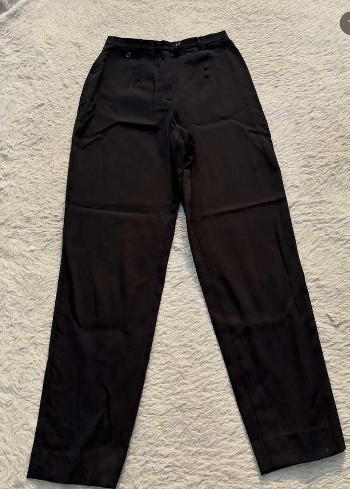 New Classic Black High-Waisted Trousers