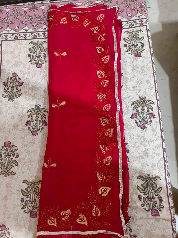 Elegant Red Saree