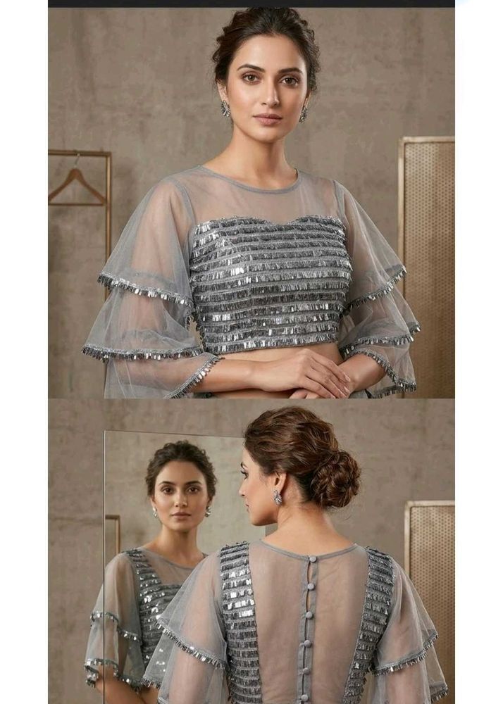 Grey Designer Blouse