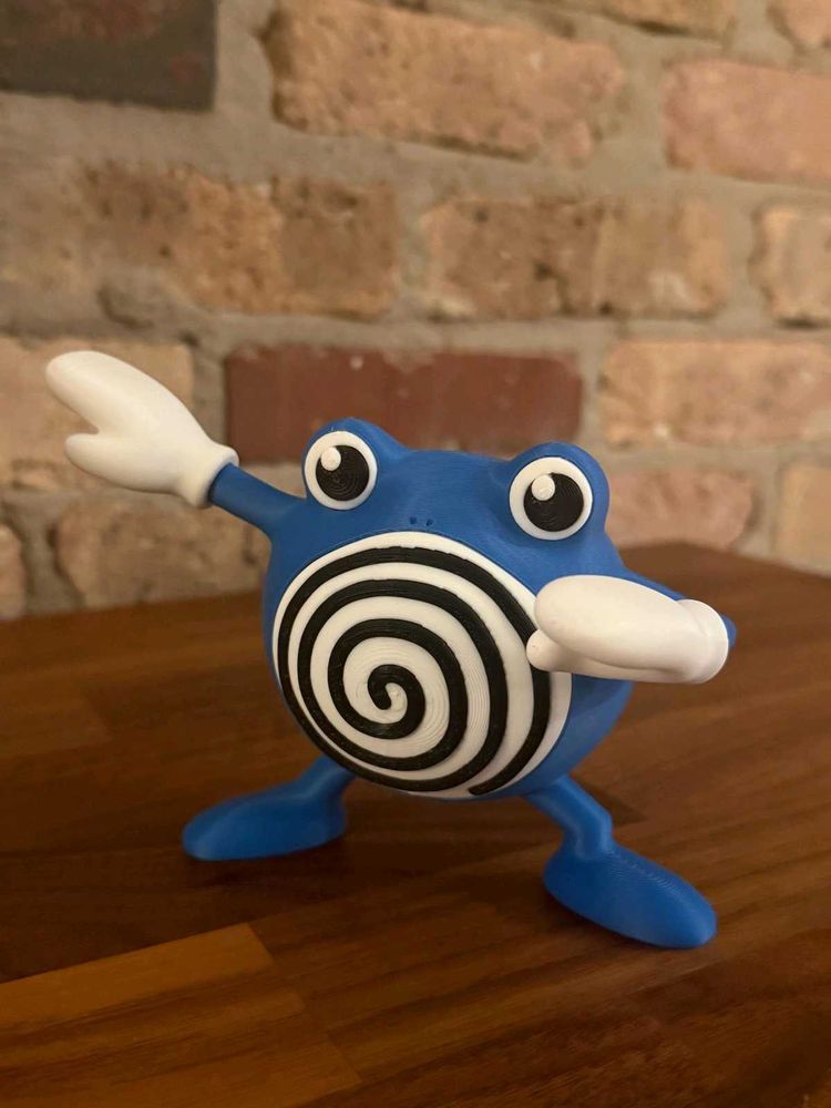 Poliwhirl Figurine 3d printed