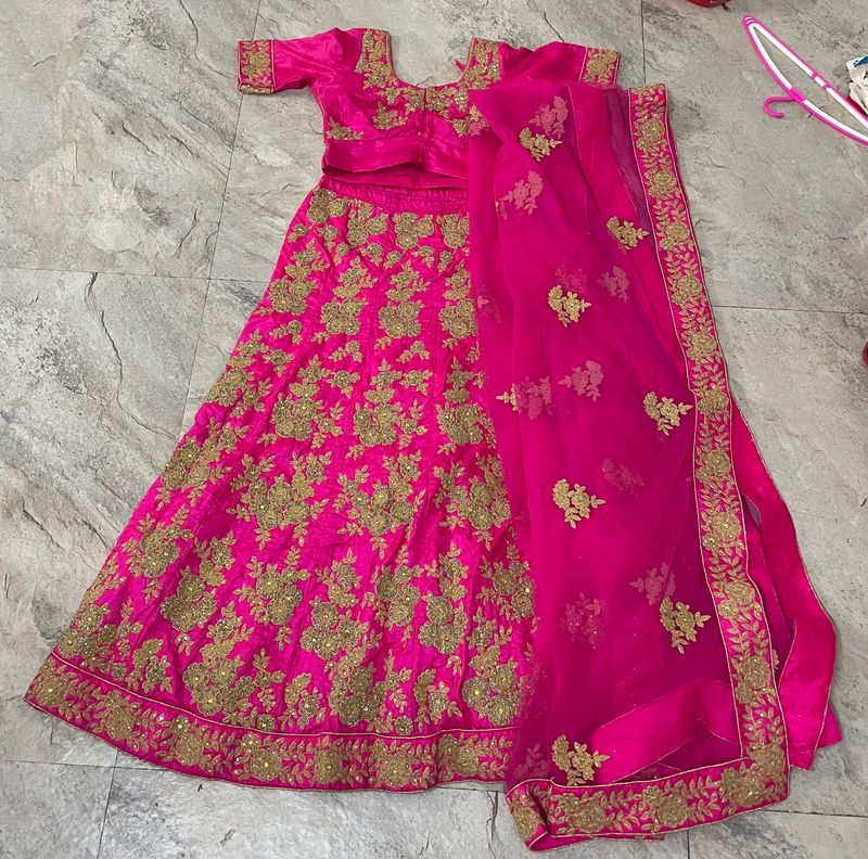Rani Pink Bridal Lehenga Choli
