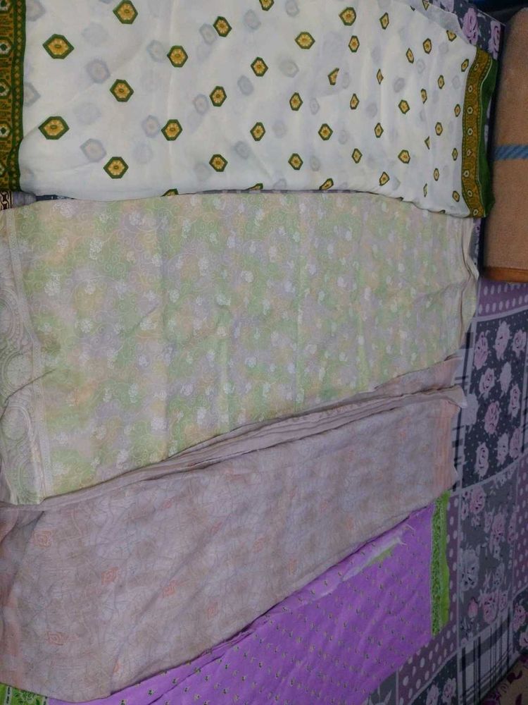 Four Beautiful Silk Sarees - Set of
