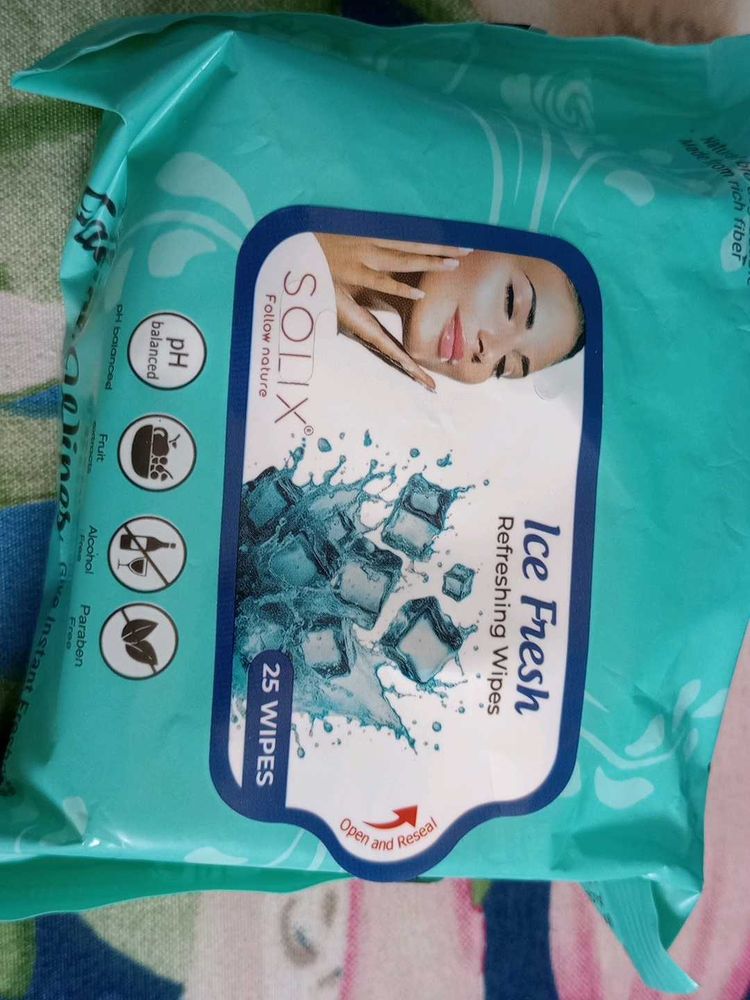Solix Ice Fresh Refreshing Wipes