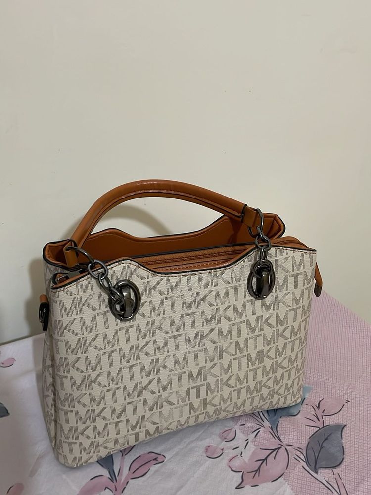 Stylish Logo Print Handbag