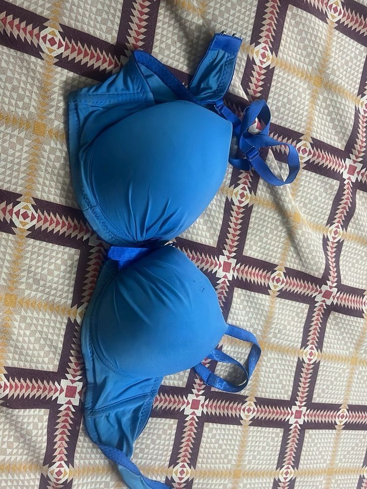 Blue &amp; white Bra
