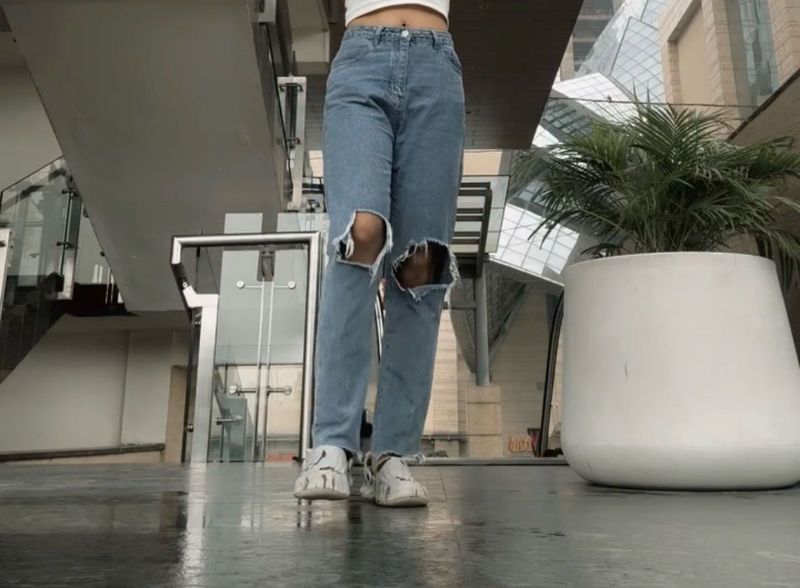 Shein Ripped Light Wash Jeans