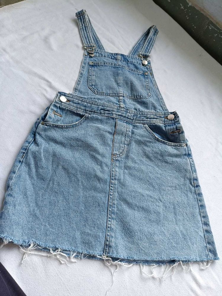 Denim Overall Skirt