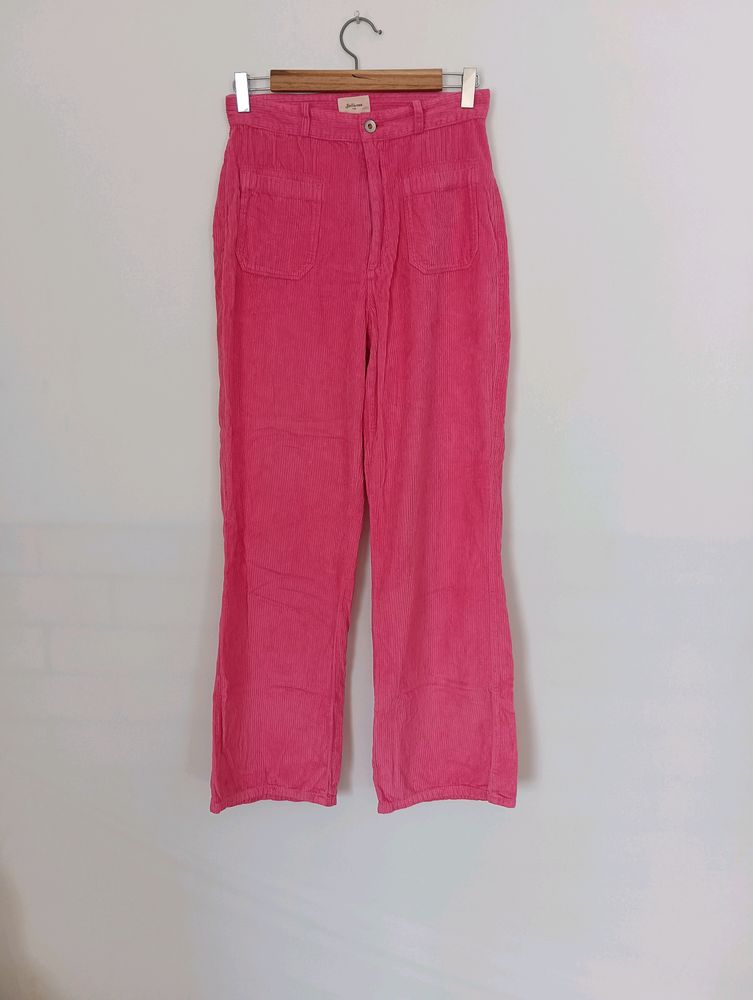 Pink Corduroy Casual Pant (Women)