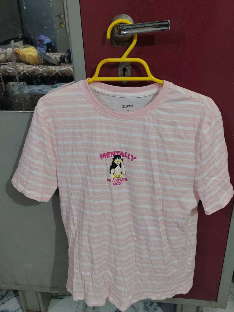 Cute Striped Graphic T-Shirt