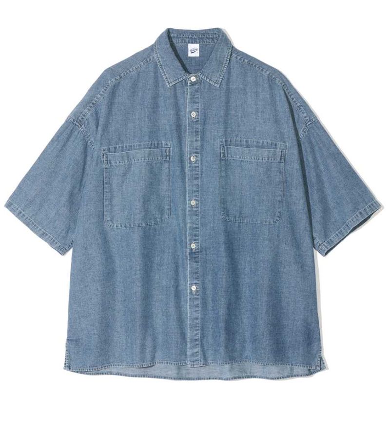 Stone Wash Denim Boxy Shirt