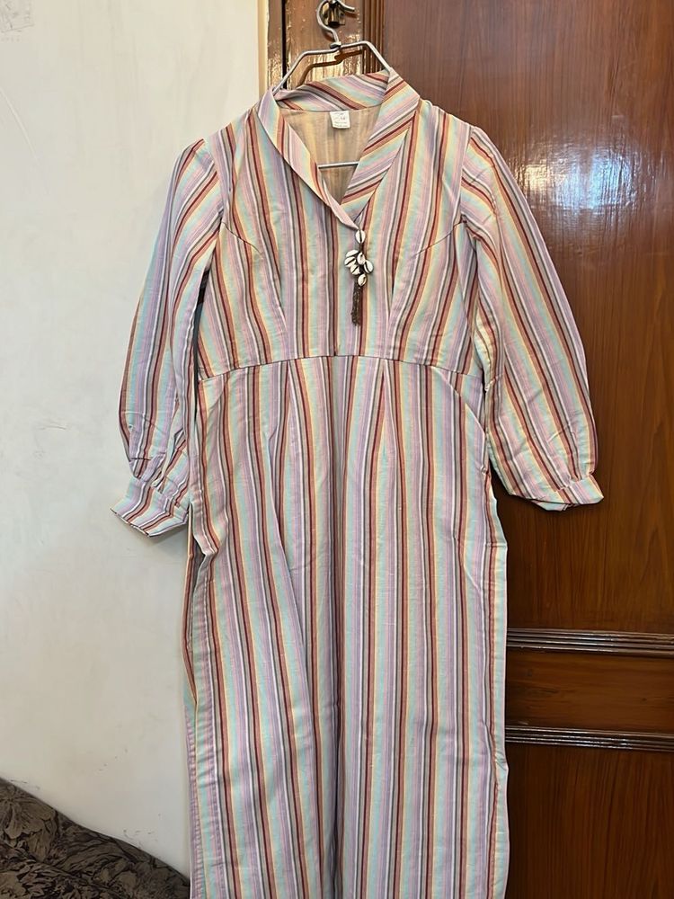 Multicoloured Collared Kurta for Casual Wear
