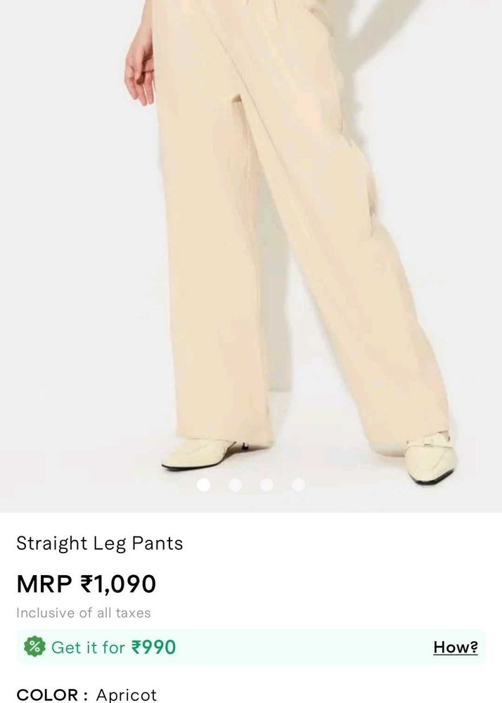 Apricot Straight Leg Pants