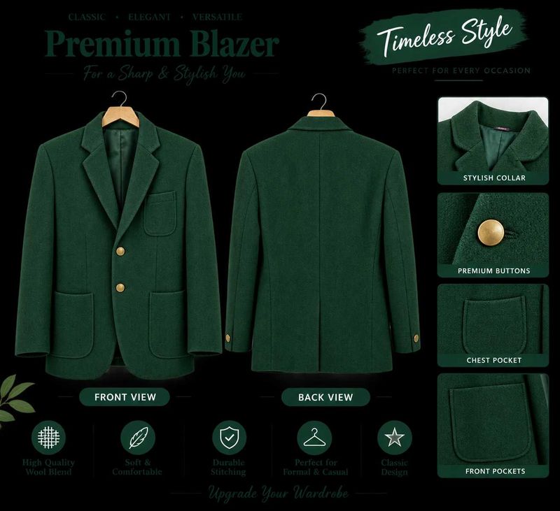 Premium Men's Blazer - Timeless Style