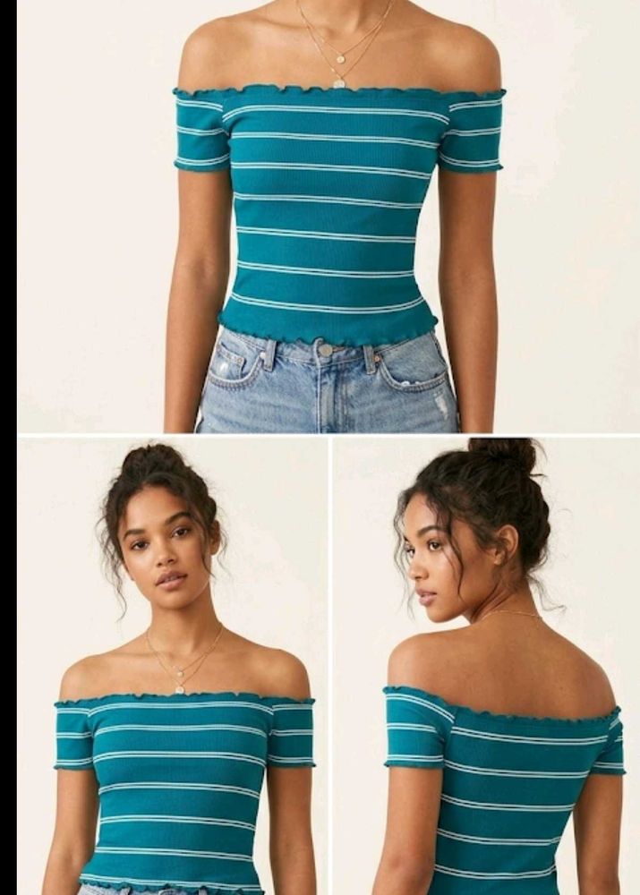 Striped Off-Shoulder Top