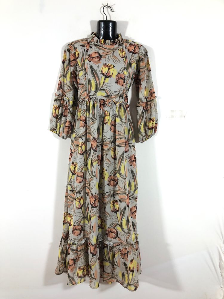 Multi Colour Printed Maxi Dress(Women’s)