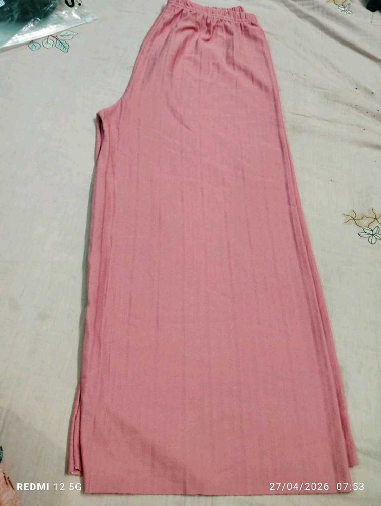 Pink Textured palazzo