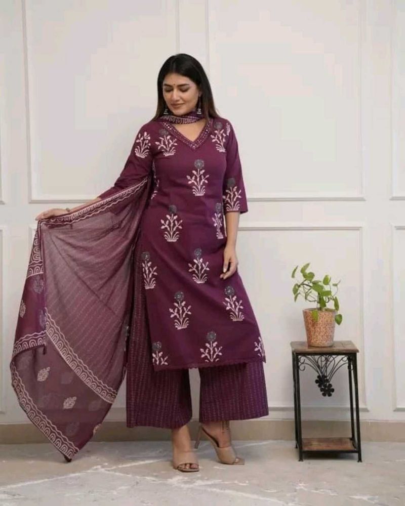 Kurti, Plazzo With Dupatta M Size