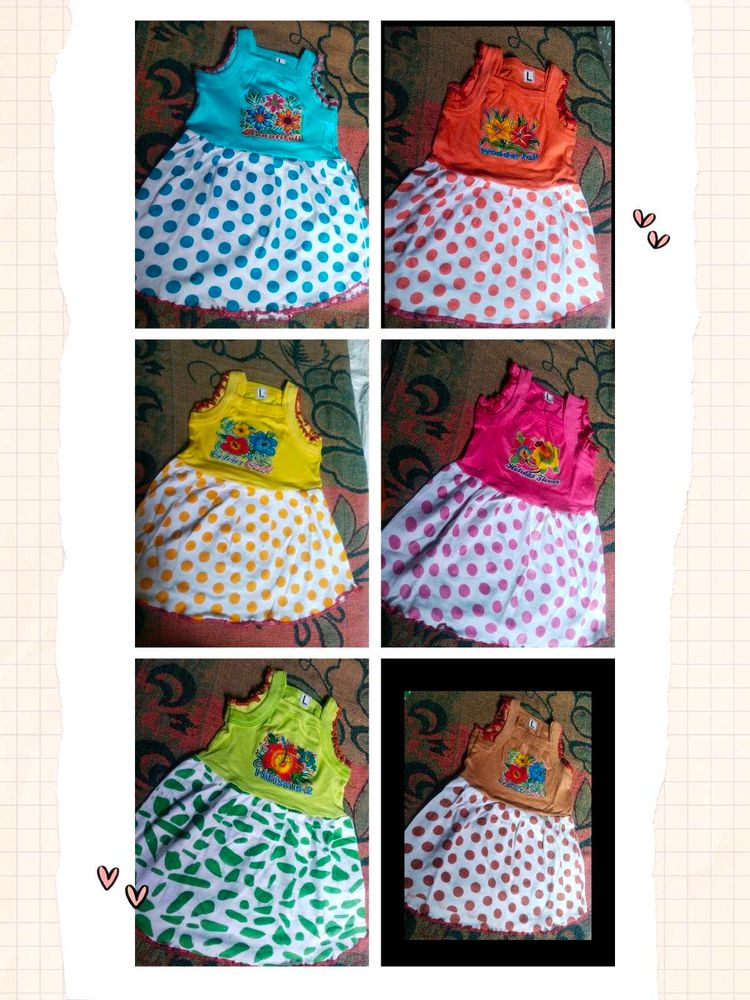 Vibrant Baby Dresses - Pack of 6