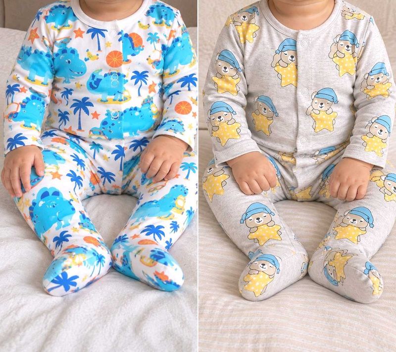 Babyhug Set of 2 Baby Rompers (6-9m)