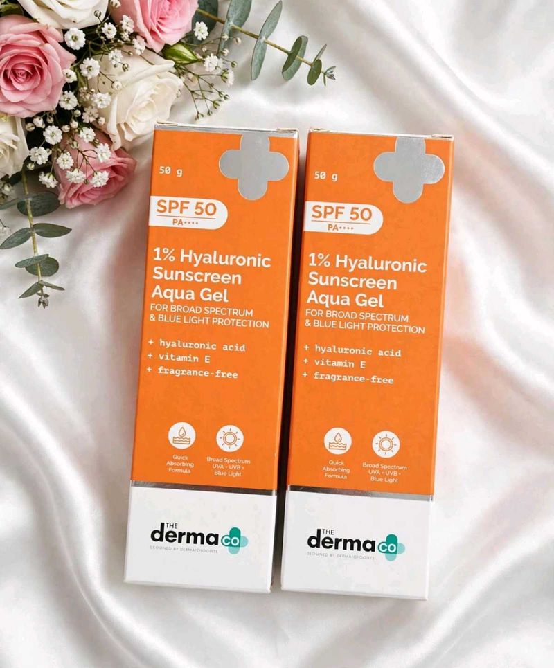 Pack of 2 The Derma Co 1% Hyaluronic Sunscreen Oil