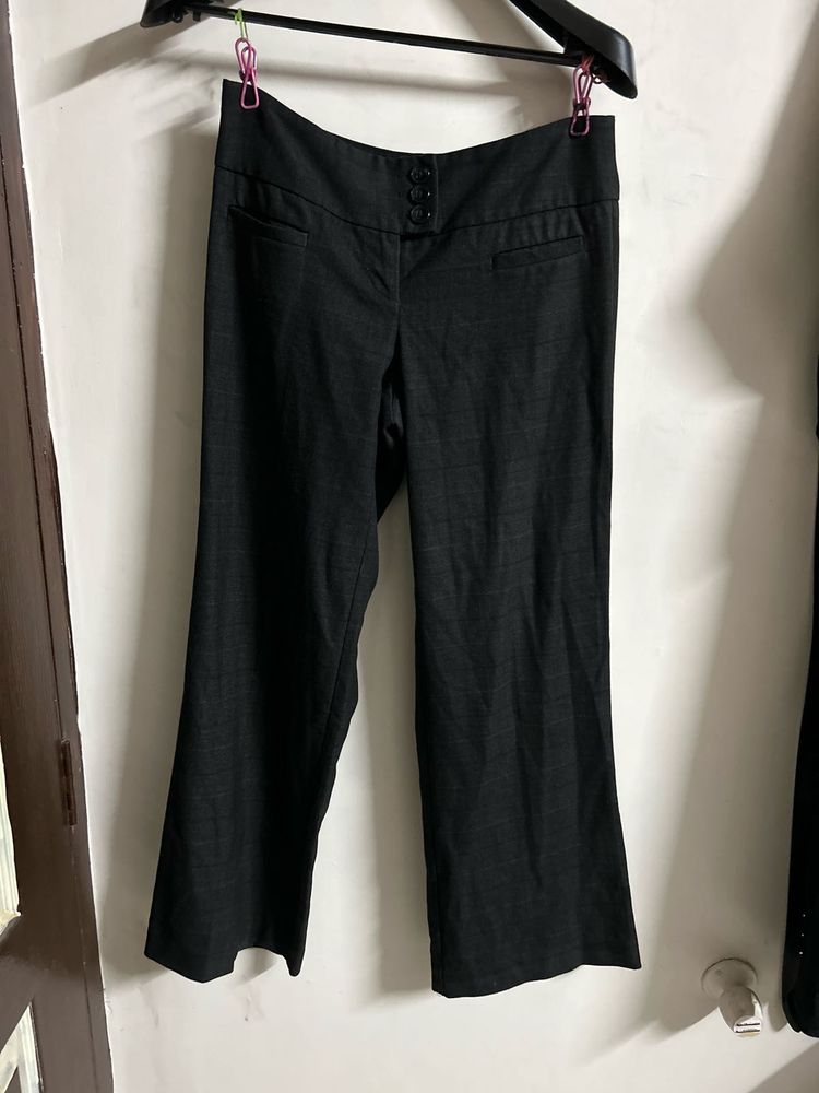 Classic Grey Bootcut Trousers