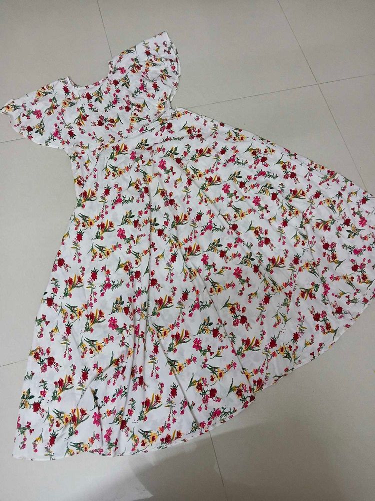 White Floral Maxi Dress