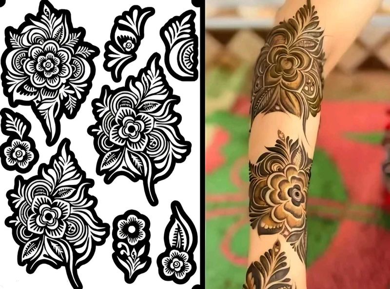 Henna Tattoo Stencil Set