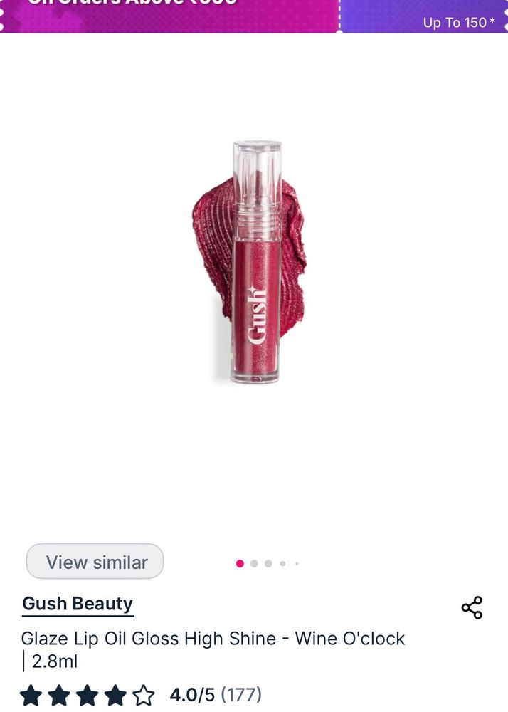 Gush Beauty Lip Oil Gloss - Wine O'clock