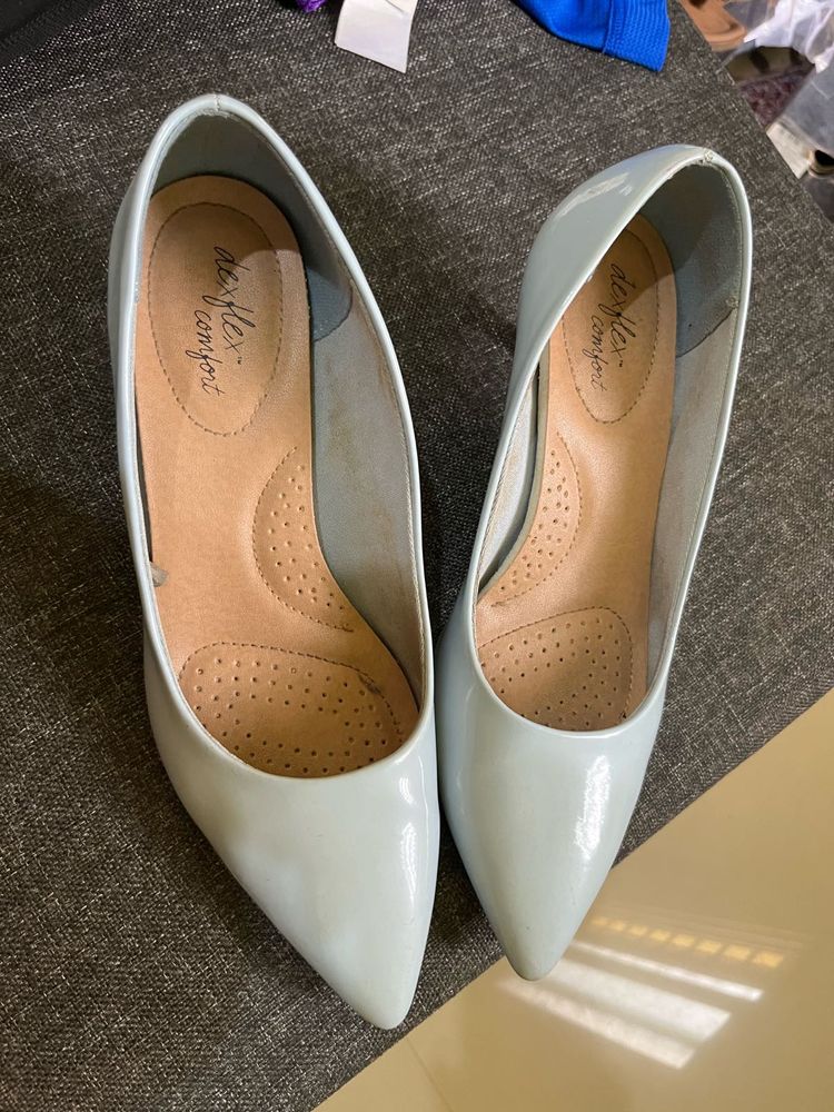 Women's Light Blue Pointed Toe Heels
